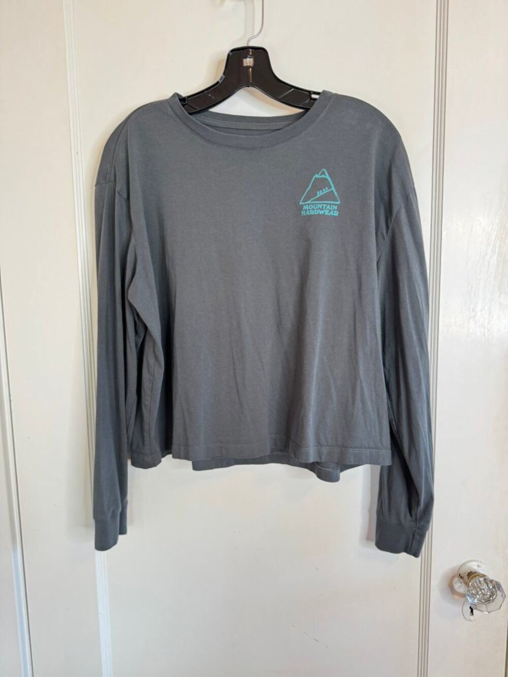Mountain Hard Wear Gray Long Sleeve Boxy Logo T-Shirt Top sz XL